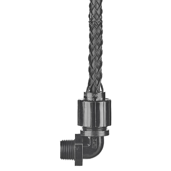 Deluxe Cord Grip, 90, 1/2 in NPT, Nylon Body, Nylon Grip